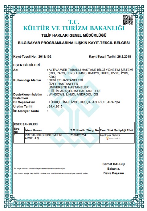 TELİF HAKLARI BELGESİ